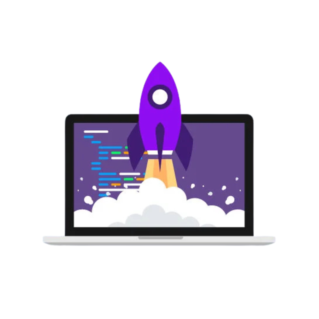 Foguete representa velocidade, performance do sistema.
